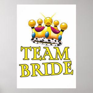 Bruidsteam trouwkroon poster