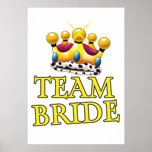 Bruidsteam trouwkroon poster (Voorkant)