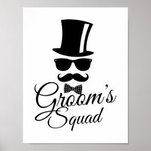 Bruidsteam van de bruidegom poster