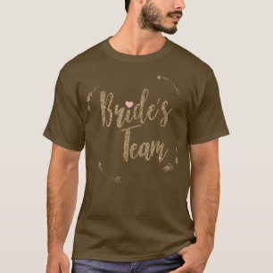 Bruidsteam vrijgezellenfeest trouwen Goud T-shirt