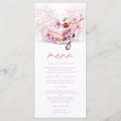 Bruidsthee Custom Cherry Blossom Elegant Menu (Voorkant)