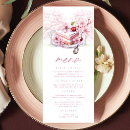 Bruidsthee Custom Cherry Blossom Elegant Menu