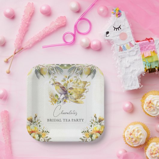 Bruidsthee  feestcitroen papieren bordje (Feest)