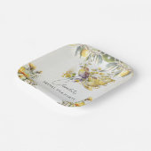 Bruidsthee  feestcitroen papieren bordje (Gebogen)