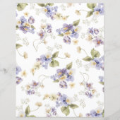 Bruidsthee Paarse Bloemen Bingo spel (Achterkant)