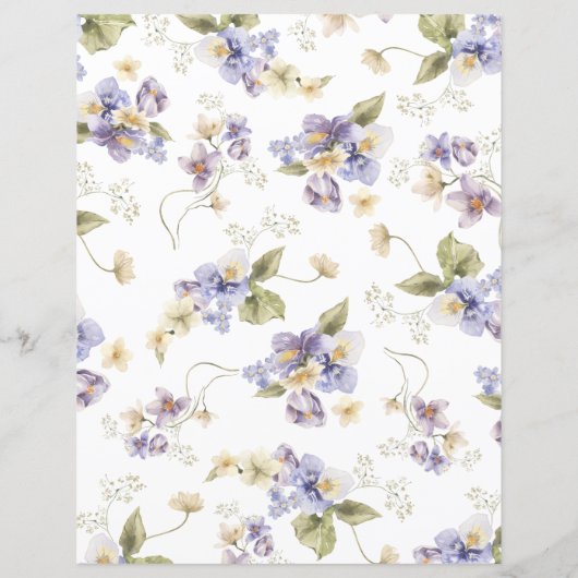 Bruidsthee Paarse Bloemen Bingo spel (Achterkant)