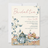 Bruidsthee Victoriaans Bloemen Vrijgezellenfeest Kaart (Voorkant)