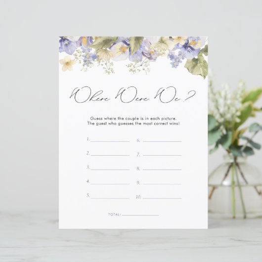 Bruidsthee waar waren we Vrijgezellenfeest spel (Staand voorkant)