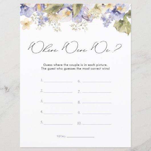 Bruidsthee waar waren we Vrijgezellenfeest spel (Voorkant)