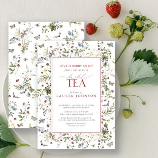 bruidsthee Wildflower Love is bessenzoet Kaart