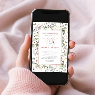 bruidsthee Wildflower Love is bessenzoet Kaart