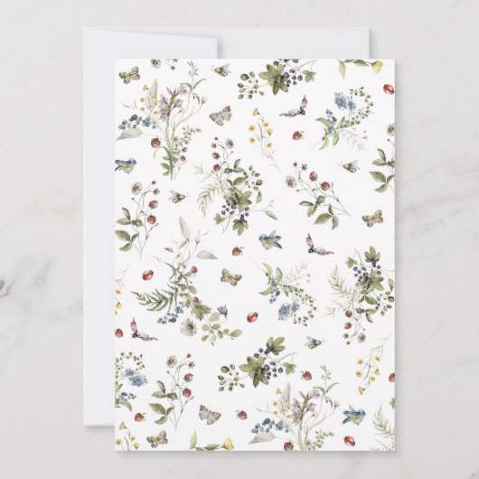 bruidsthee Wildflower Love is bessenzoet Kaart (Achterkant)