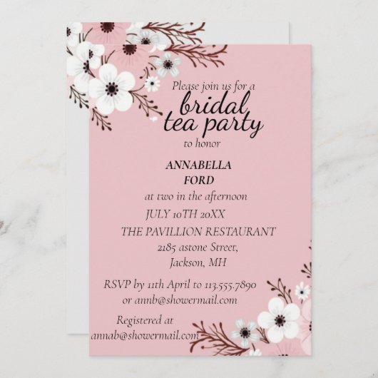 bruidstheefeest kaart (Voorkant / Achterkant)