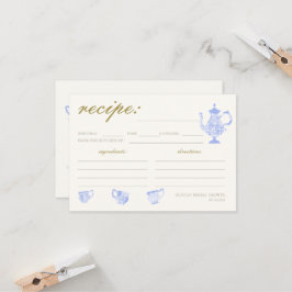 Bruidstheeservies met Kanten Shower Receptkaart 