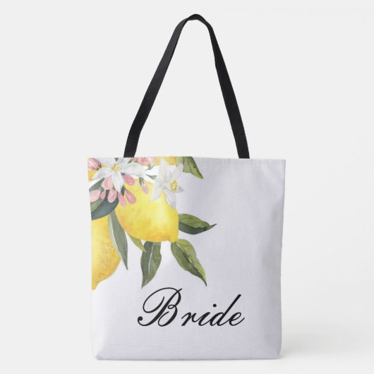 BRUIDSTOTEBAG MET CITROENEN TOTE BAG (Voorkant)