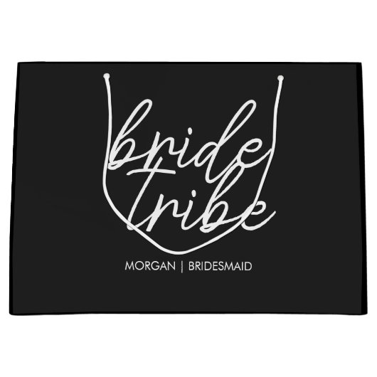 bruidstribe | Bachelorette Bruidsmeisje Modern Groot Cadeauzakje (Voorkant)