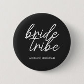 bruidstribe | Bachelorette Bruidsmeisje Modern Ronde Button 5,7 Cm (Voorkant)