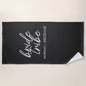 bruidstribe | Bachelorette Bruidsmeisje Modern Strandlaken (Voorkant)