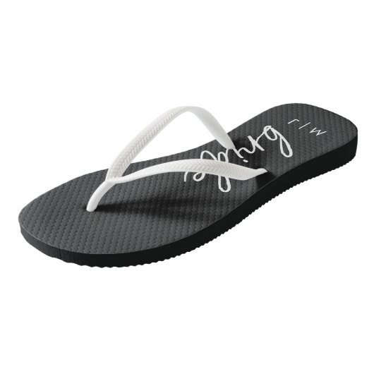 bruidstribe | Bachelorette Bruidsmeisje Monogram Teenslippers (Schuin)