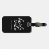 bruidstribe | Bestemming Bruiloft Bloemenmeisje Bagagelabel (Achterkant horizontaal)