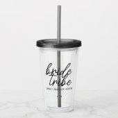 bruidstribe | Modern bruidsmeisje gepersonaliseerd Acryl Drinkbeker (Voorkant)