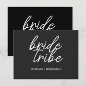 bruidstribe | Modern voorstel voor een bruidsfeest Briefkaart (Voorkant / Achterkant)