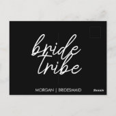 bruidstribe | Modern voorstel voor een bruidsfeest Briefkaart (Achterkant)