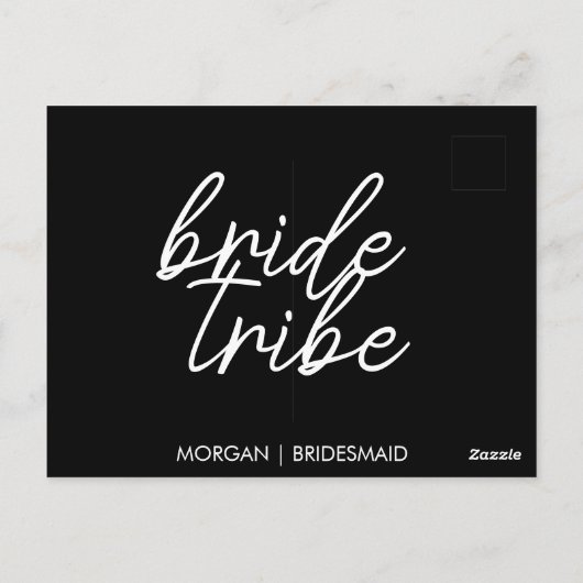 bruidstribe | Modern voorstel voor een bruidsfeest Briefkaart (Achterkant)