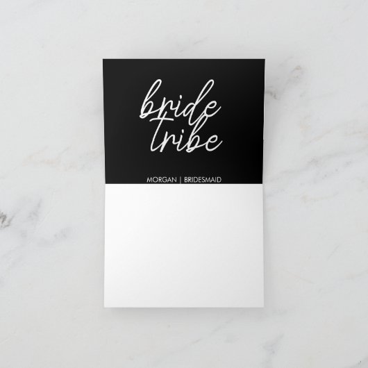 bruidstribe | Modern voorstel voor een bruidsfeest Kaart (Binnen)