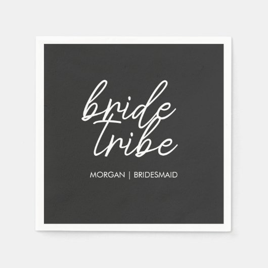 bruidstribe | Moderne bruidsmeisje Bachelorette Servet (Voorkant)