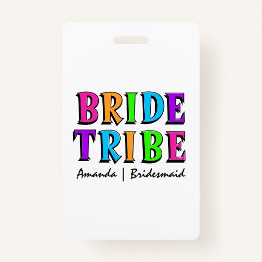 bruidstribe | Neon Rainbow Bachelorette Bruidsmeis Badge (Voorkant)