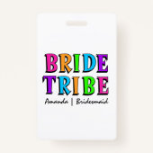 bruidstribe | Neon Rainbow Bachelorette Bruidsmeis Badge (Achterkant)