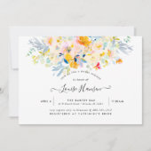 Bruidsuitnodiging, Aquarel Midsummer Blush Cream Kaart (Voorkant)