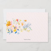 Bruidsuitnodiging, Aquarel Midsummer Blush Cream Kaart (Achterkant)