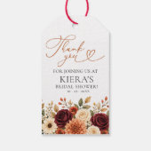 Bruidsuitnodiging Bedankt Cadeau Herfst Bloemen Cadeaulabel (Achterkant)