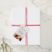 Bruidsuitnodiging Bedankt Cadeau Herfst Bloemen Cadeaulabel (Met Touw)