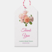 Bruidsuitnodiging Bedankt Script Waterverf Bloem Cadeaulabel (Voorkant)