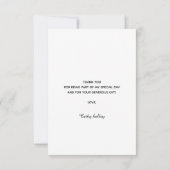 Bruidsuitnodiging Crème Wijnproeverij Promotie Bedankkaart (Achterkant)