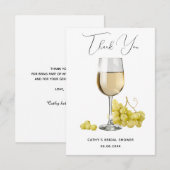 Bruidsuitnodiging Crème Wijnproeverij Promotie Bedankkaart (Voorkant / Achterkant)