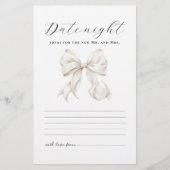 Bruidsuitnodiging Date Night Kaart (Voorkant)