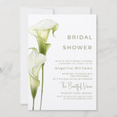 Bruidsuitnodiging "Delicate Calla Lilies" Kaart (Voorkant)