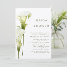 Bruidsuitnodiging "Delicate Calla Lilies"