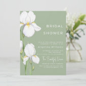 Bruidsuitnodiging "Delicate irises" Kaart (Staand voorkant)