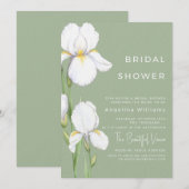 Bruidsuitnodiging "Delicate irises" Kaart (Voorkant / Achterkant)