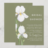 Bruidsuitnodiging "Delicate irises" Kaart (Voorkant / Achterkant)