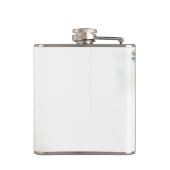 Bruidsuitnodiging Fles Groene Bloemen Heupfles (Achterkant)