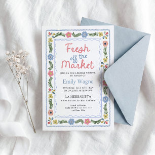 Bruidsuitnodiging 'Fresh Off The Market' Kaart