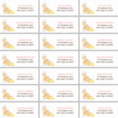 Bruidsuitnodiging Gastadres Stickers  (Voorkant)