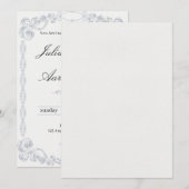 Bruidsuitnodiging  kaart (Voorkant / Achterkant)