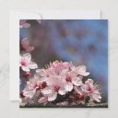 Bruidsuitnodiging, kersenbloesemboom kaart (Achterkant)